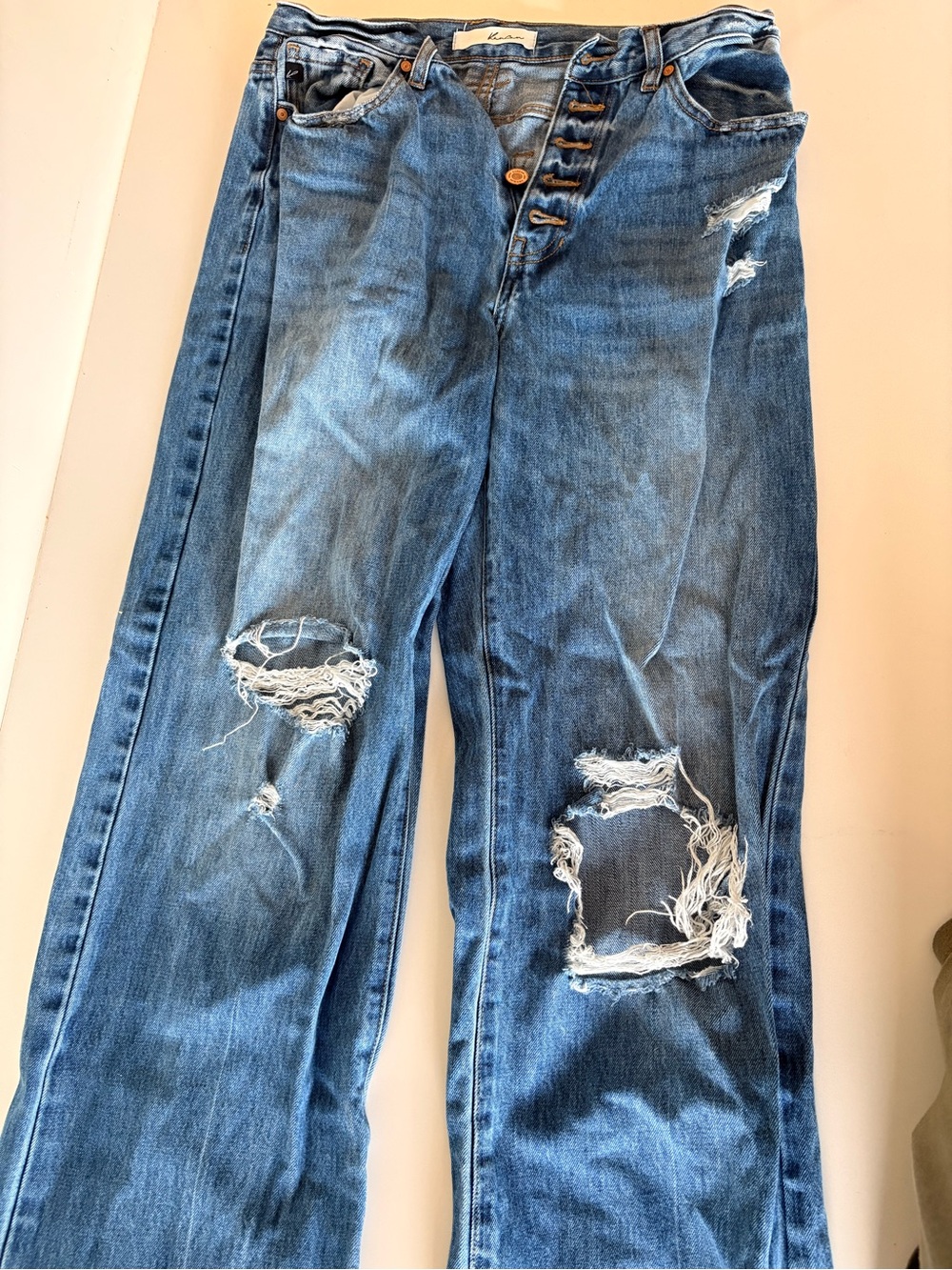 Light Blue Denim Bell Bottom Jeans